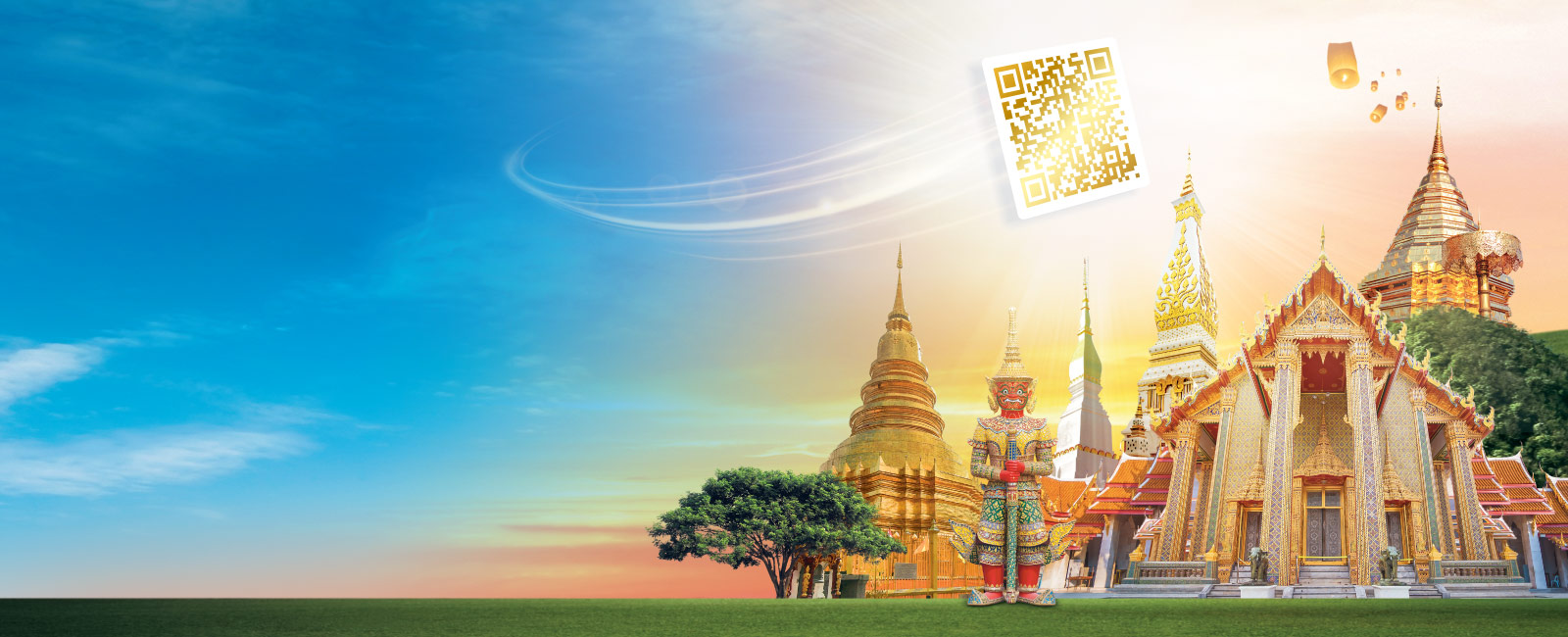 บริจาคเงินออนไลน์ด้วย กรุงไทย เติมบุญ QR e-Donation ให้วัดทั่วไทย - desktop