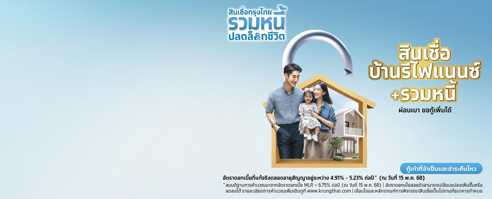สินเชื่อบ้านรีไฟแนนซ์รวมหนี้