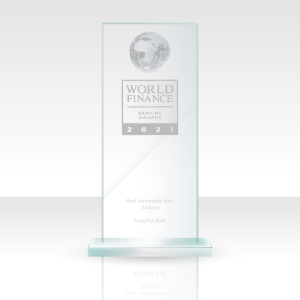 รางวัล Best Bank Website 2018 Most Sustainable Bank 2021 - Thailand