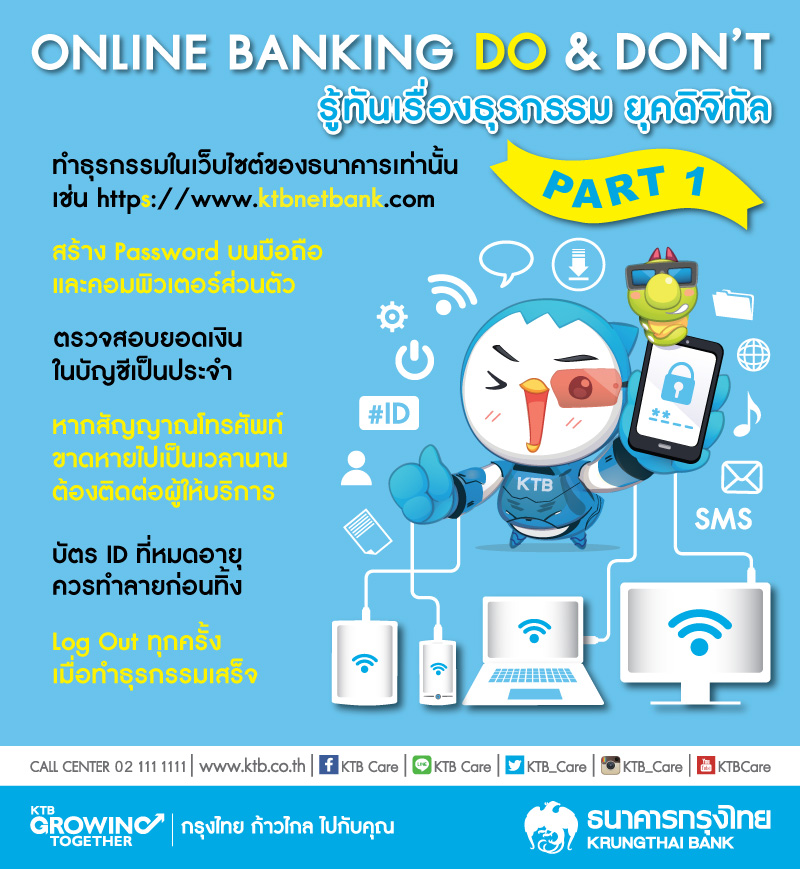ข้อควรระวังใช้ Online Banking