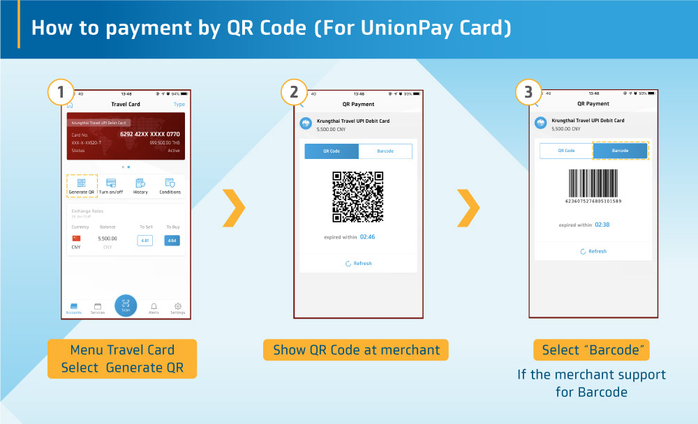 How to payment by QR Code (For UnionPay Card)