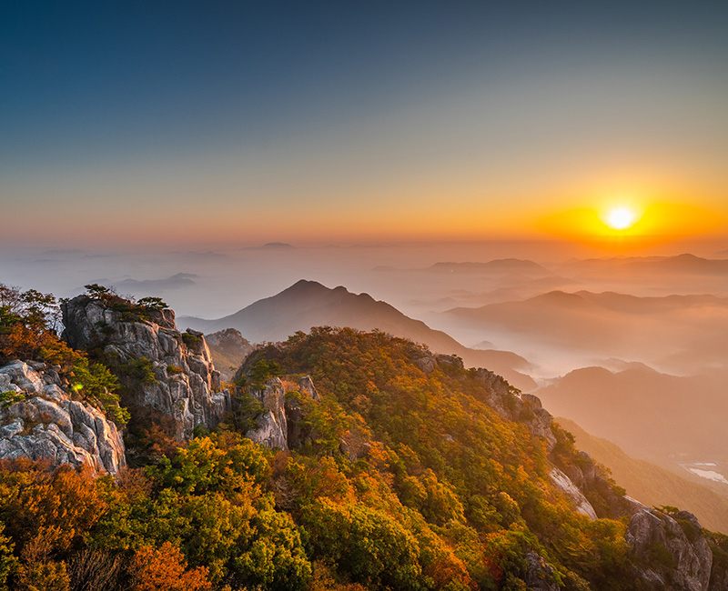 ท่องเที่ยวเกาหลี ที่เที่ยวเกาหลี สถานที่เที่ยวเกาหลี อุทยานแห่งชาติแดดุนซาน, Daedunsan