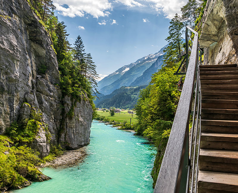 ที่เที่ยวสวิตเซอร์แลนด์ Aareschlucht หรือหุบเขาอาเร่ (Aare Gorge)